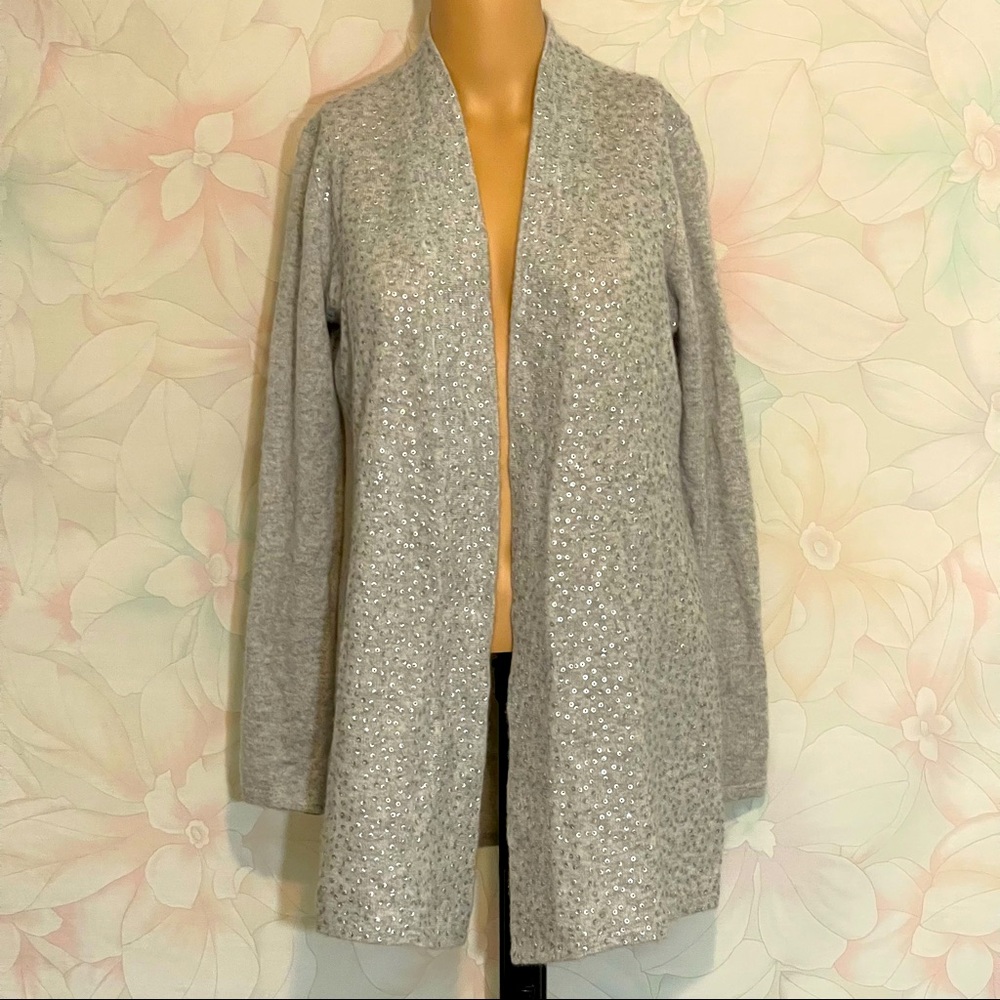 CHARTER CLUB Luxury 100% Cashmere Open Front Cardigan S